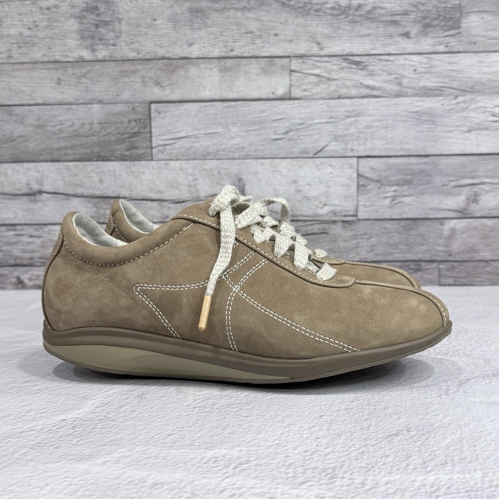 Softwalk Health Guide Womens Taupe Brown Nubuck Leather Walking Sneakers Shoes